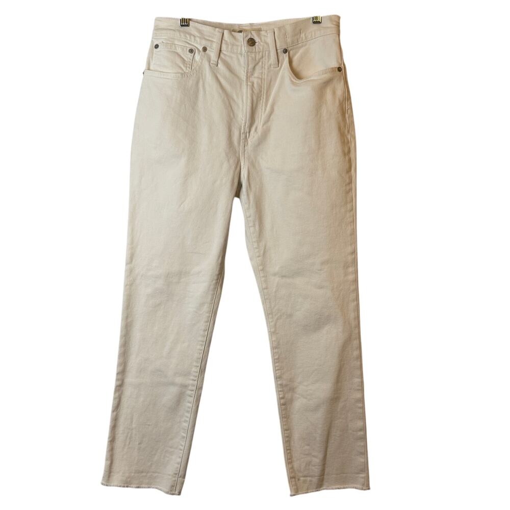Madewell The Perfect Vintage Straight Leg Jean in Cream Size 28 - Picture 2 of 10